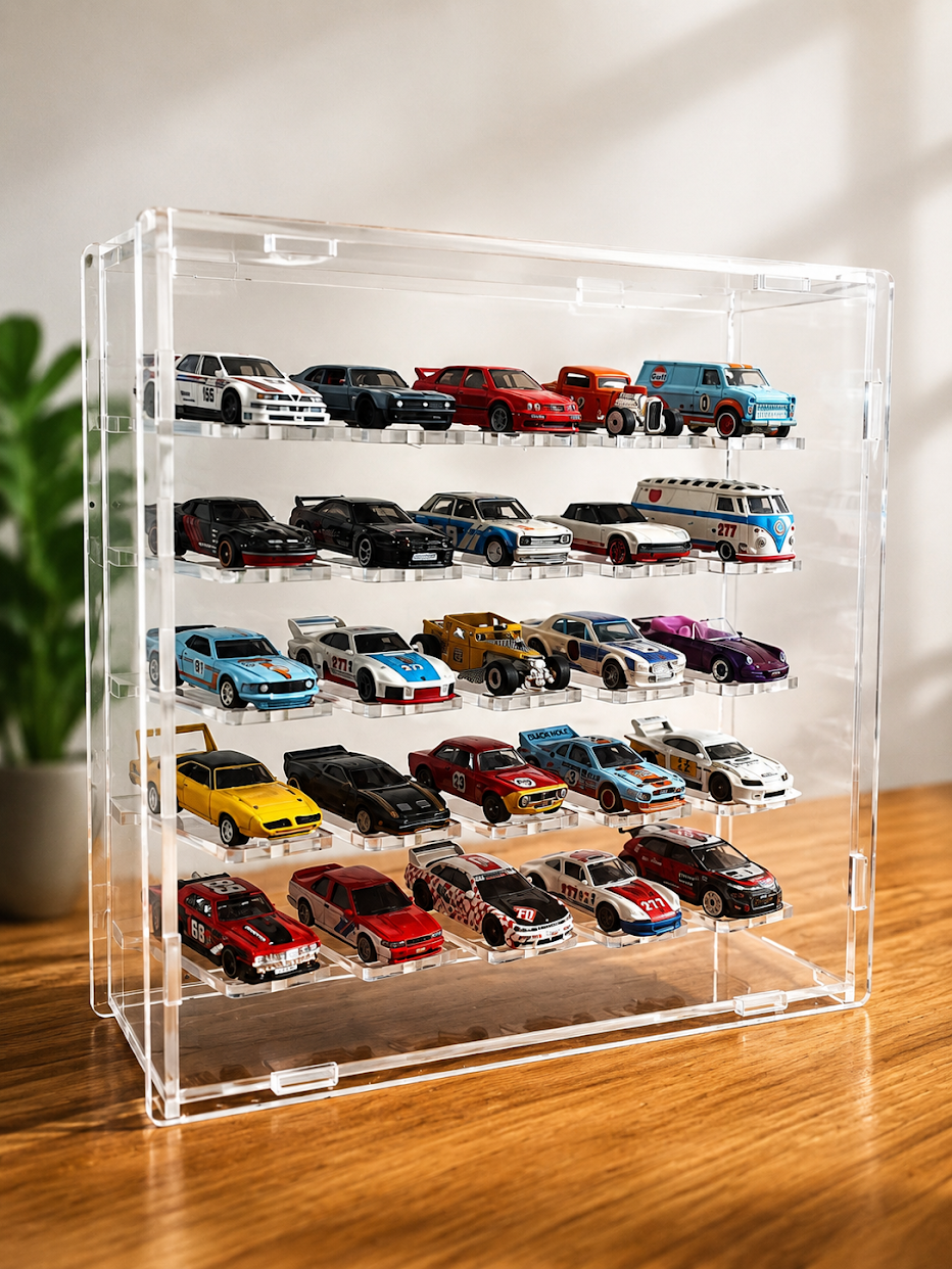 Acrylic Die Cast Display Case 1:64 (5x5) 25 Cars