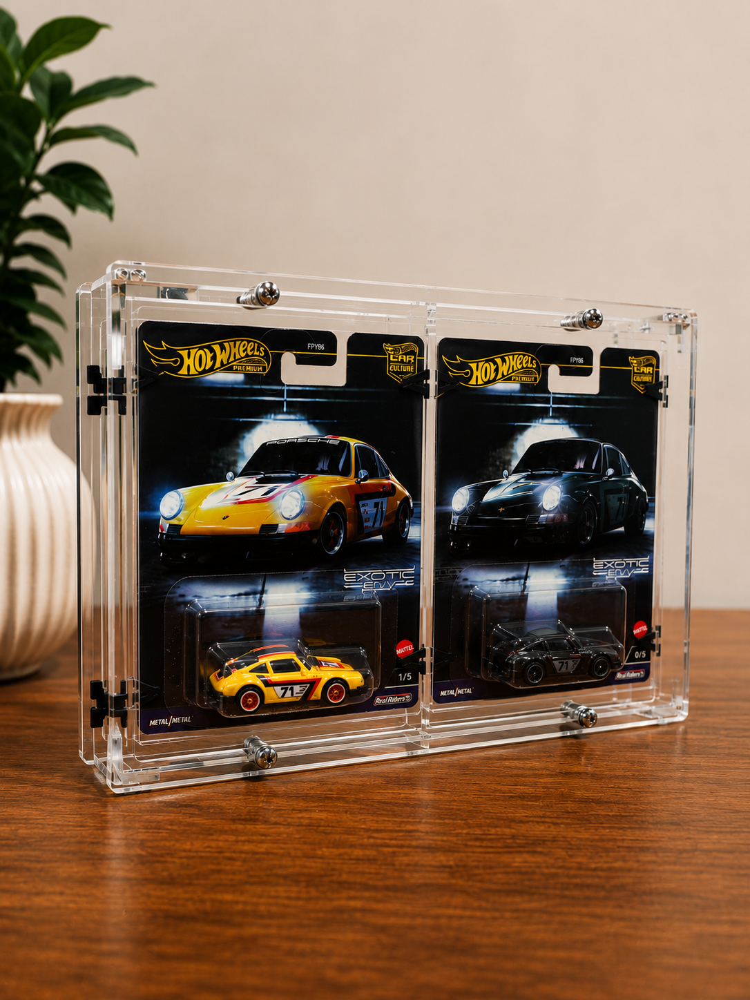 Acrylic Carded Die Cast Car Display Case 1:64 (Premium Double)